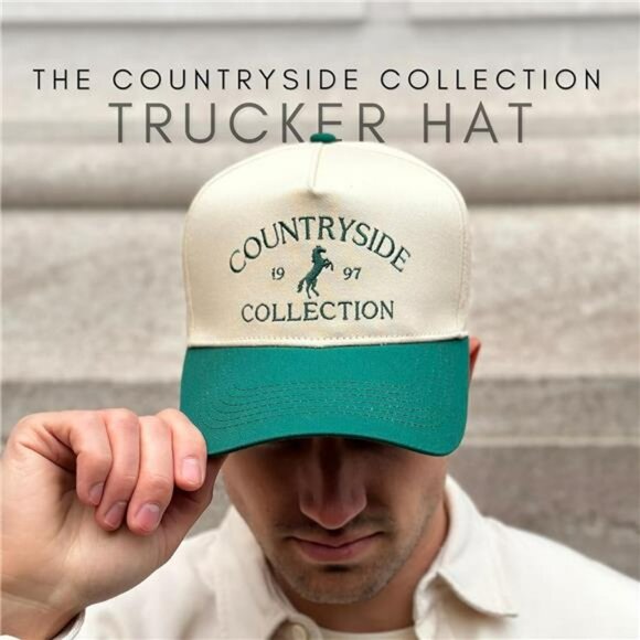 Vintage Western Trucker Hat Snapback Cowboy Cowgirl Camo Denim Cap for Men Women - Picture 4 of 7